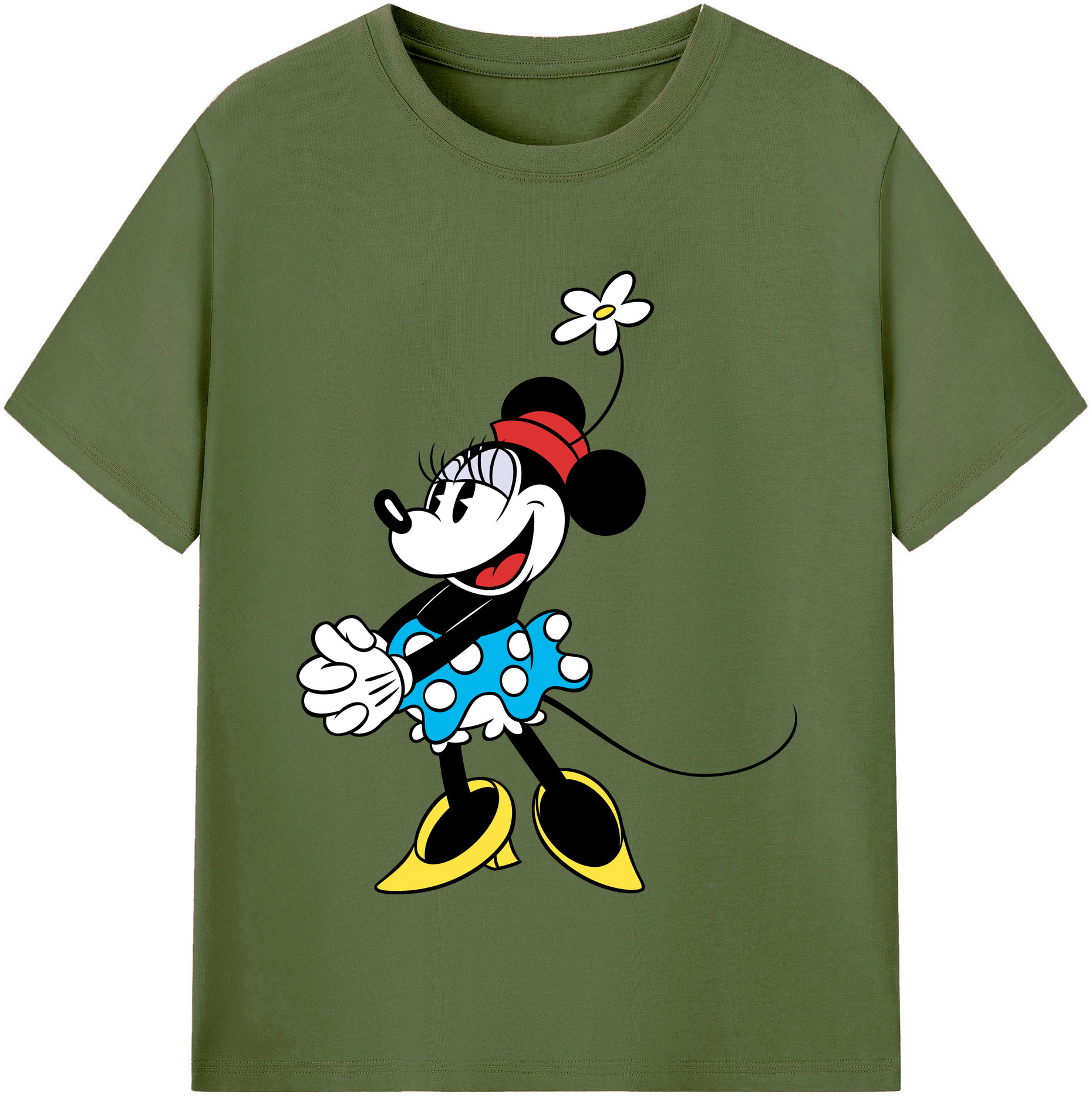 （画像用） ミッキーマウス Mickey Mouse 綿100％半袖Tシャツ（フロントプリント）